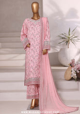 Sadabahar 3PC Stitched Luxury Embroidered Viscose Collection - 2025 (PINK)